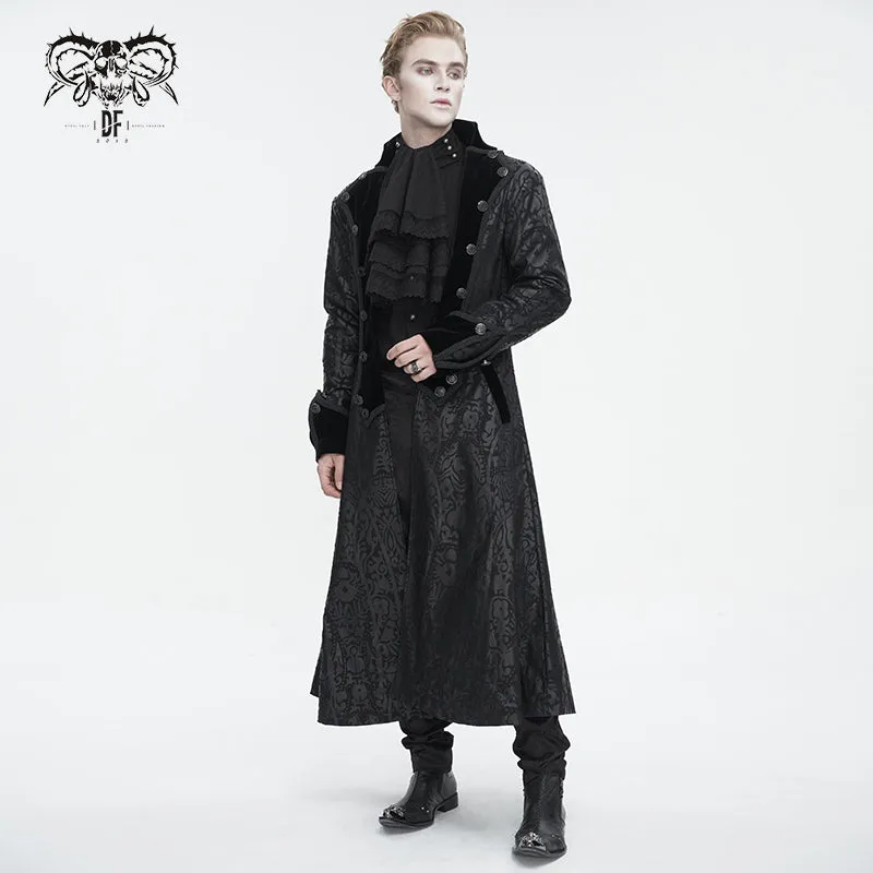 CT216 Gothic pattern long men's jacket