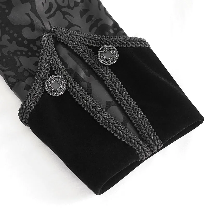 CT216 Gothic pattern long men's jacket