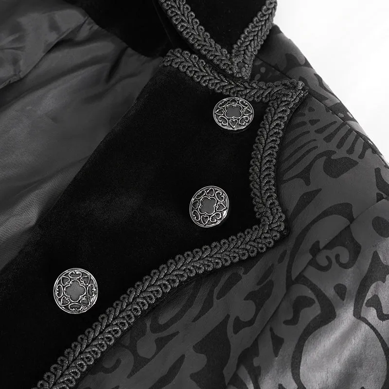 CT216 Gothic pattern long men's jacket