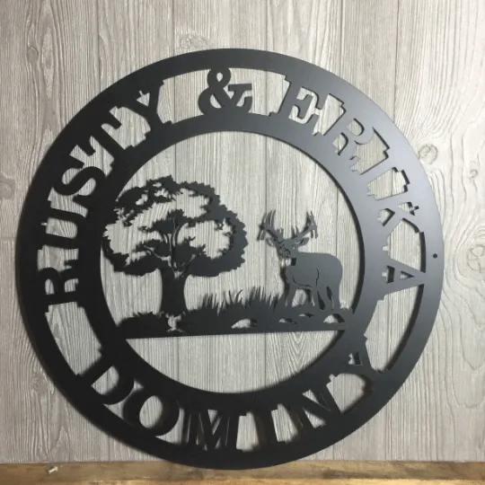 Custom Deer Hunting Sign - Custom Metal House Number Plaque - Perfect for Outdoor Decor in Gardens, Yards, or Farms - Ideal Housewarming Gift for Animal Lovers