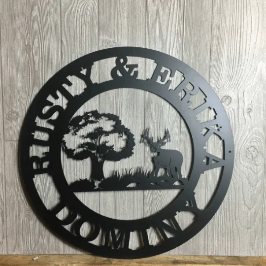 Custom Deer Hunting Sign - Custom Metal House Number Plaque - Perfect for Outdoor Decor in Gardens, Yards, or Farms - Ideal Housewarming Gift for Animal Lovers