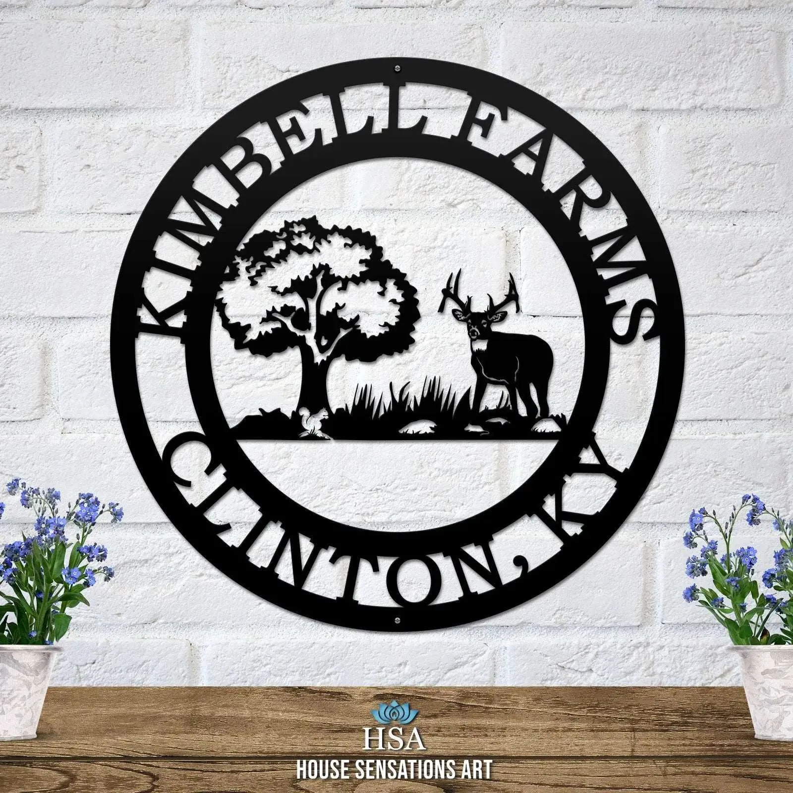 Custom Deer Hunting Sign - Custom Metal House Number Plaque - Perfect for Outdoor Decor in Gardens, Yards, or Farms - Ideal Housewarming Gift for Animal Lovers