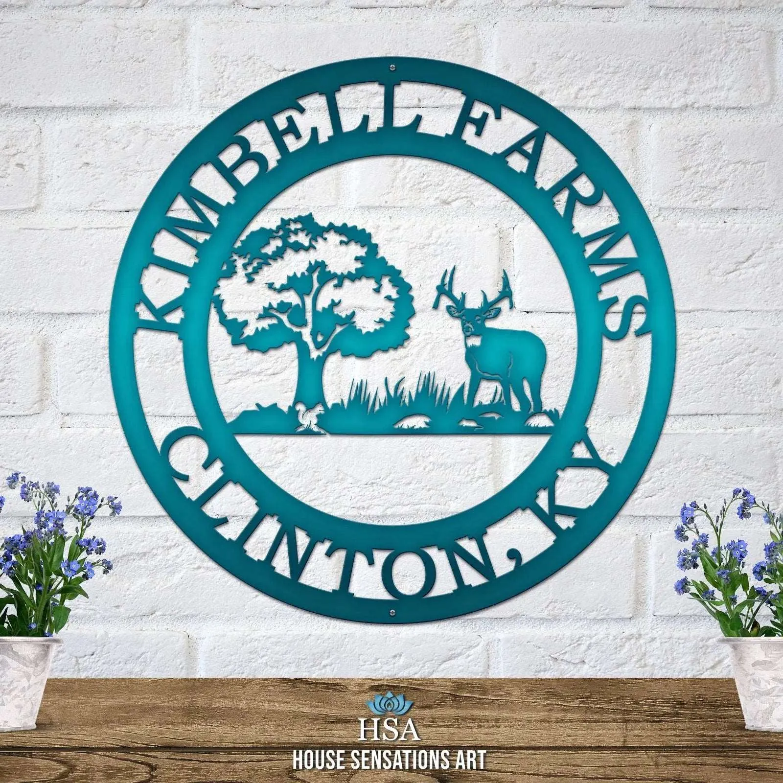 Custom Deer Hunting Sign - Custom Metal House Number Plaque - Perfect for Outdoor Decor in Gardens, Yards, or Farms - Ideal Housewarming Gift for Animal Lovers