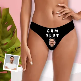 Custom Face Underwear for Her Personalized Slut Boyfriend Lingerie Women's Classic Thongs Gift for Girlfriend or Wife
