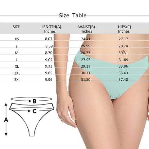Custom Face Underwear for Her Personalized Slut Boyfriend Lingerie Women's Classic Thongs Gift for Girlfriend or Wife