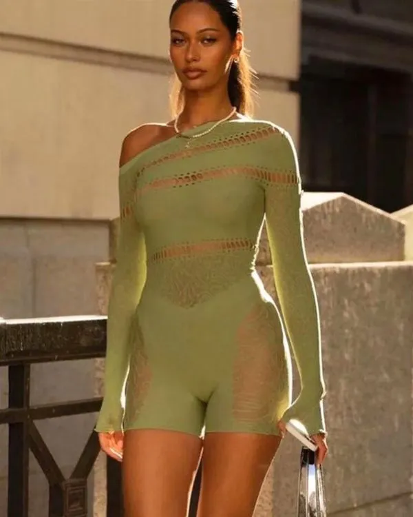 Cut-Out Mesh Overall Jenny
