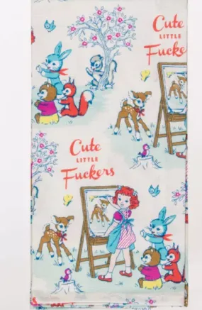 Cute Little Fuckers Dish Towel