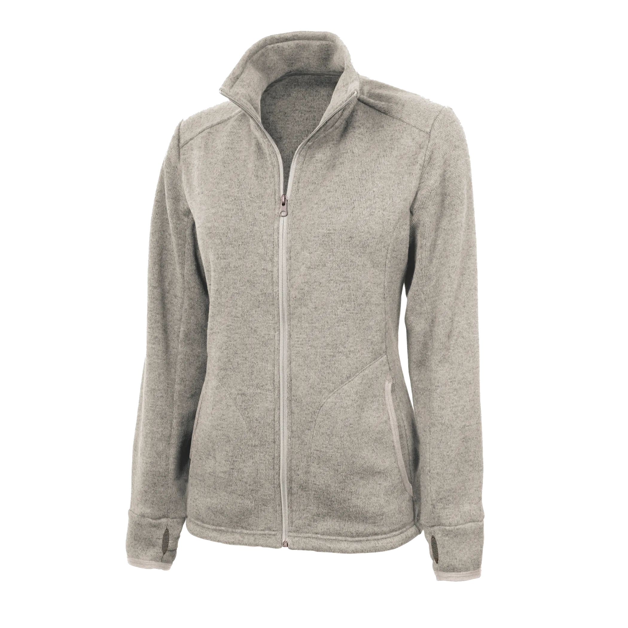 D2003W Ladies Heathered Fleece Jacket