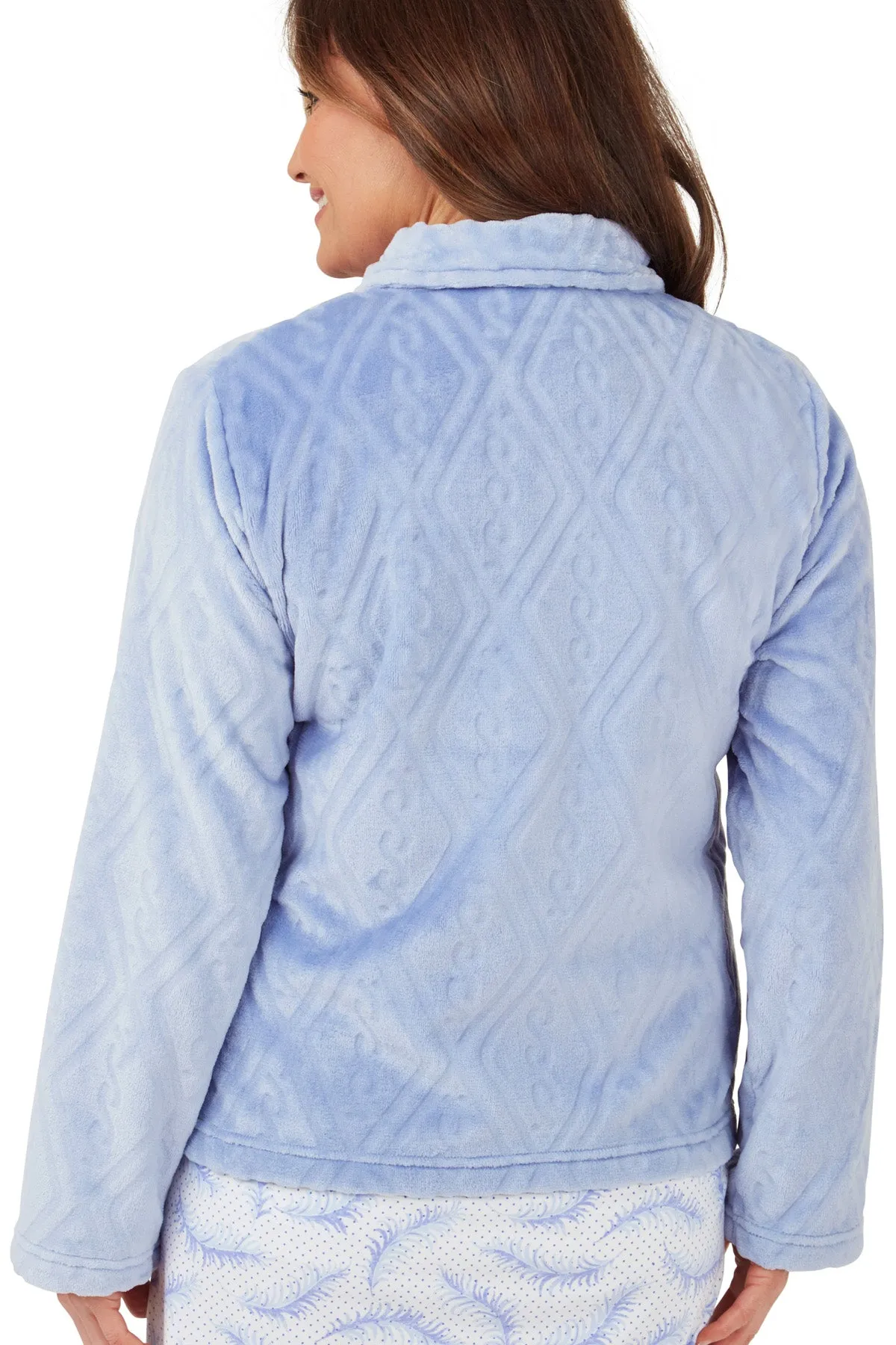 Diamond Embossed Fleece Bed Jacket