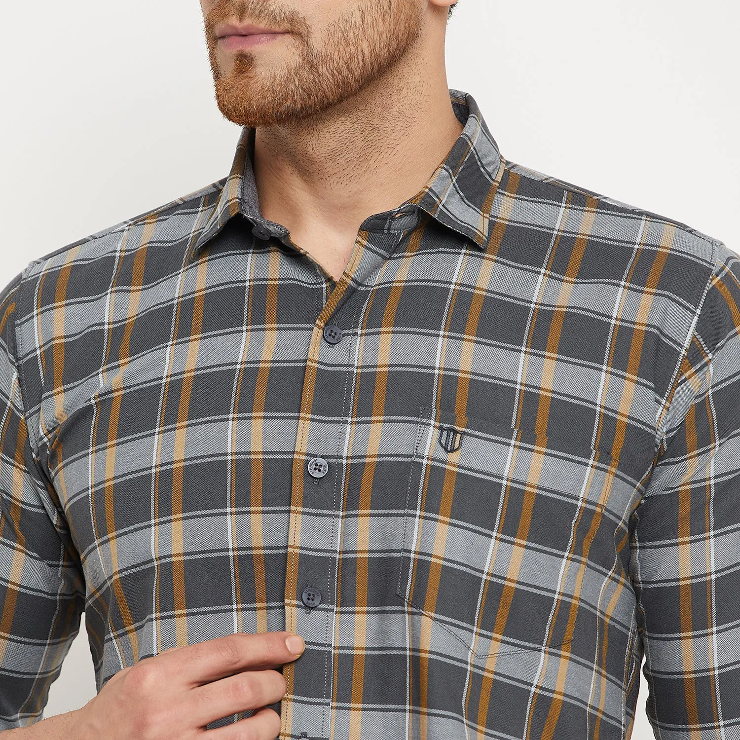 Duke Stardust Men Full Sleeve Cotton Shirt (SDO8CKM)