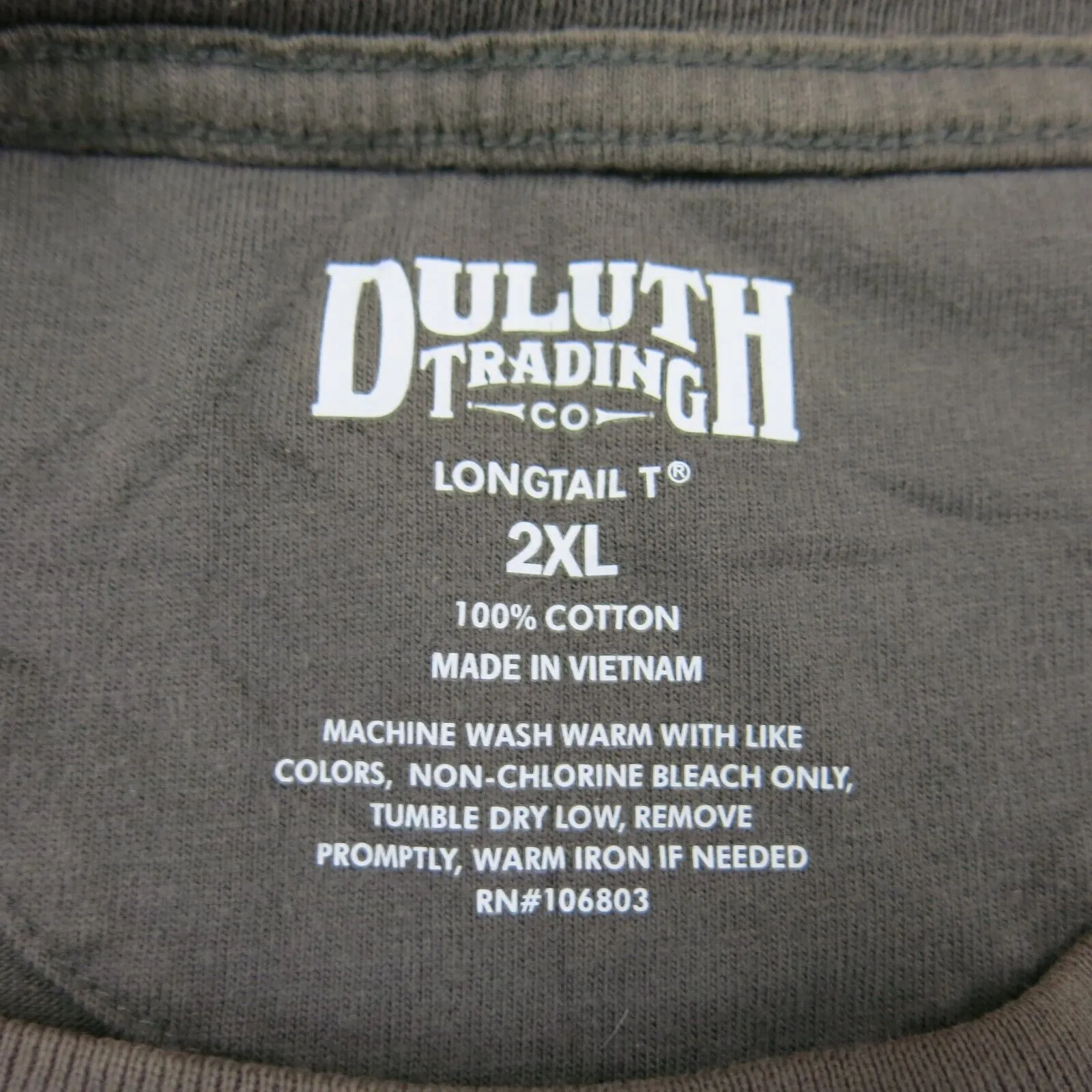 Duluth Trading Mens Pullover T Shirt Top 100% Cotton Short Sleeve Brown Size 2XL