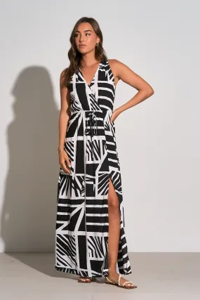 ELAN SP23 Maxi Vnk Tie Bk DRESS