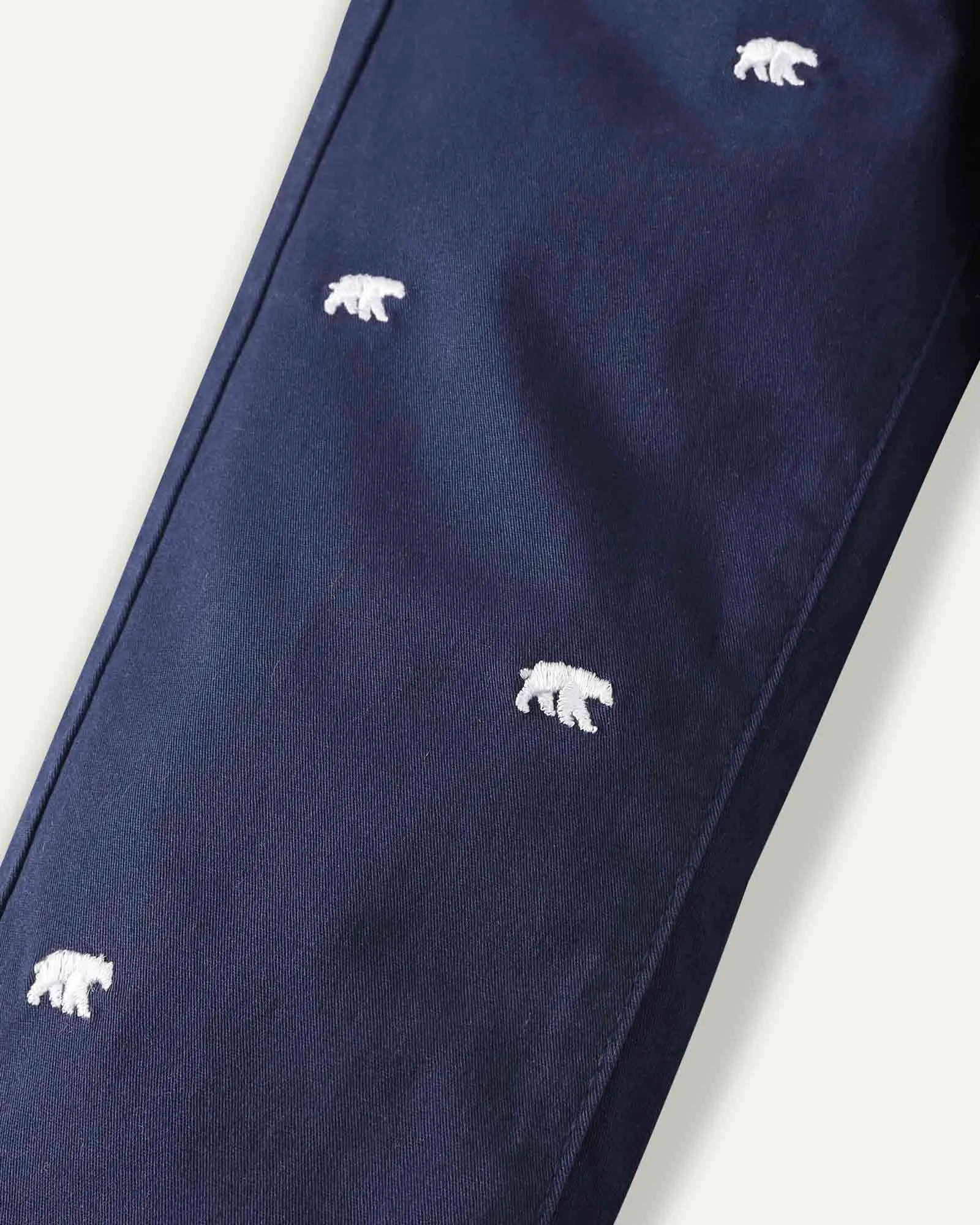 Embroidered Bear Chinos