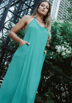 Emerald Green Jersey Maxi Dress