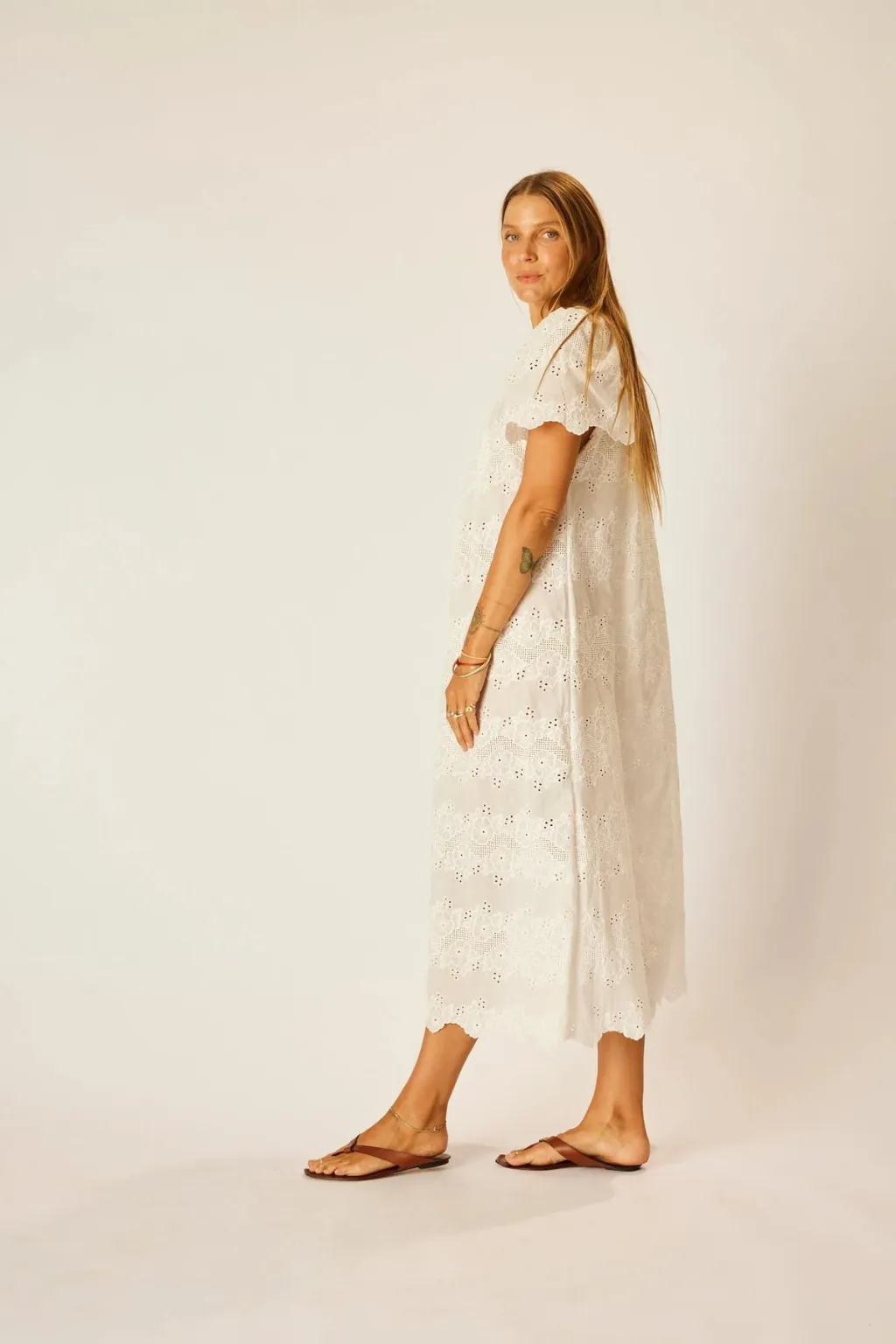 Eyelet Sienna Midi Dress