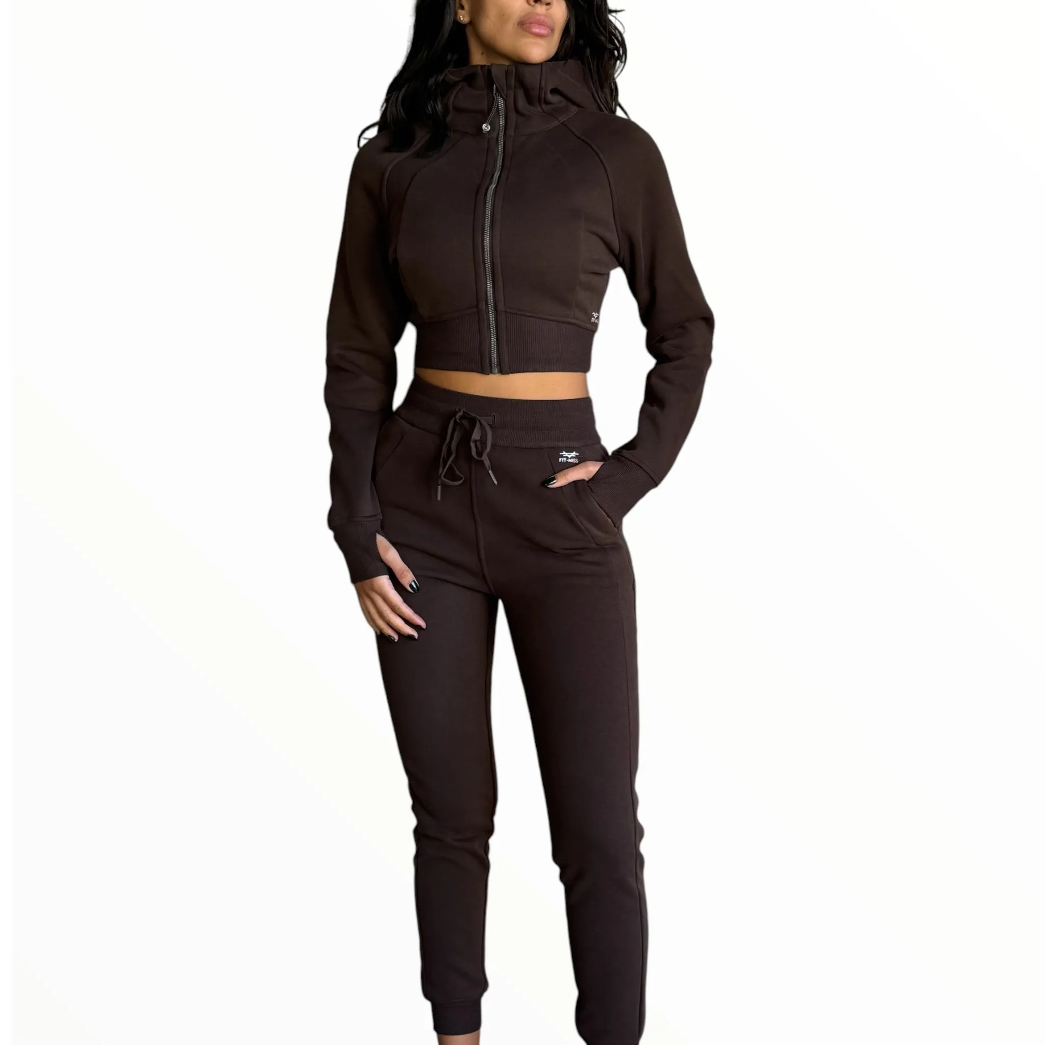Fitted Fleece Set - Espresso