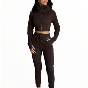 Fitted Fleece Set - Espresso