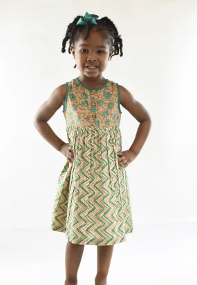 Floral & Chevron Shift Dress