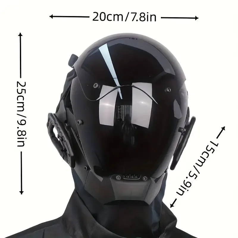 Halloween Futuristic Funky PVC Mask Helmet - Sci-Fi Cool Dress Up