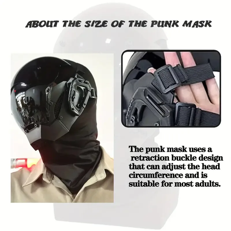Halloween Futuristic Funky PVC Mask Helmet - Sci-Fi Cool Dress Up