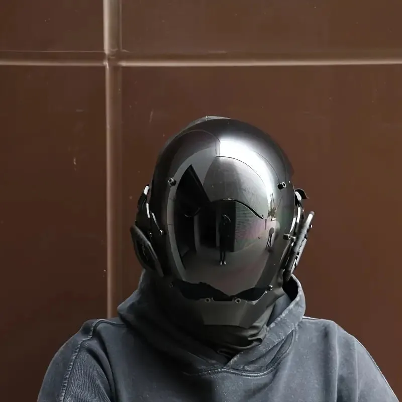 Halloween Futuristic Funky PVC Mask Helmet - Sci-Fi Cool Dress Up