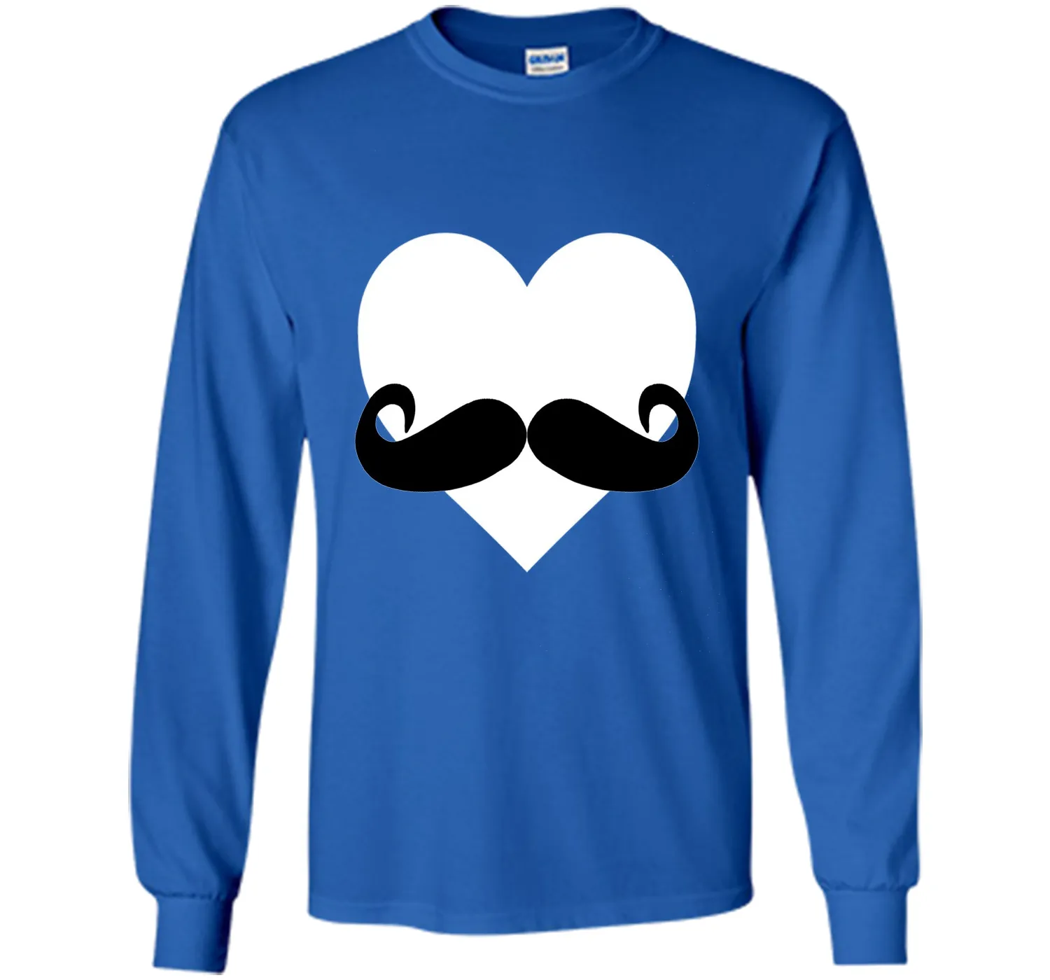 Heart Mustache Tshirt Funny Valentine Day Boys Men Love Cute