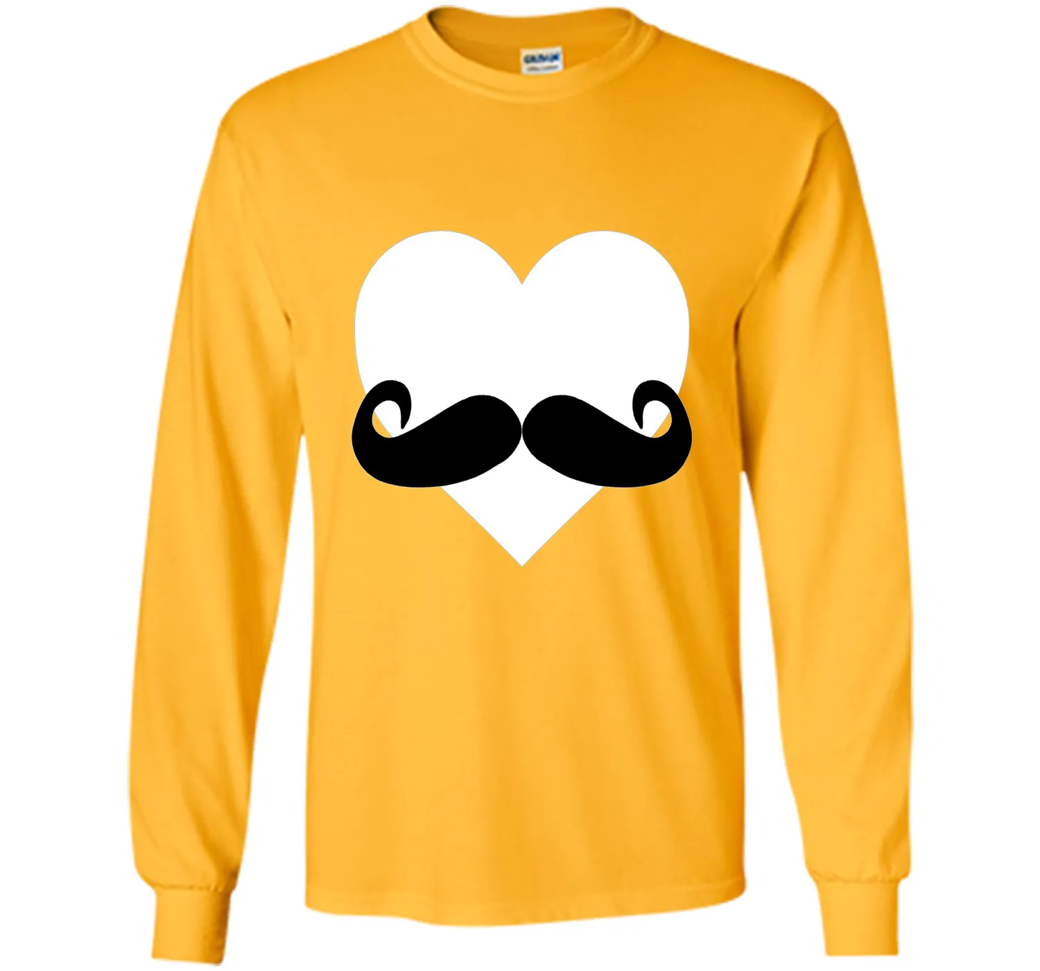 Heart Mustache Tshirt Funny Valentine Day Boys Men Love Cute