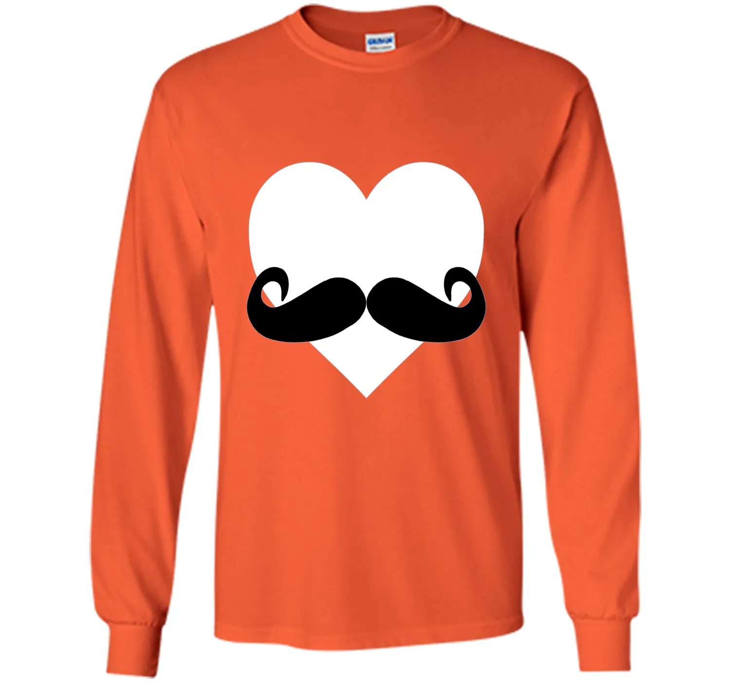 Heart Mustache Tshirt Funny Valentine Day Boys Men Love Cute