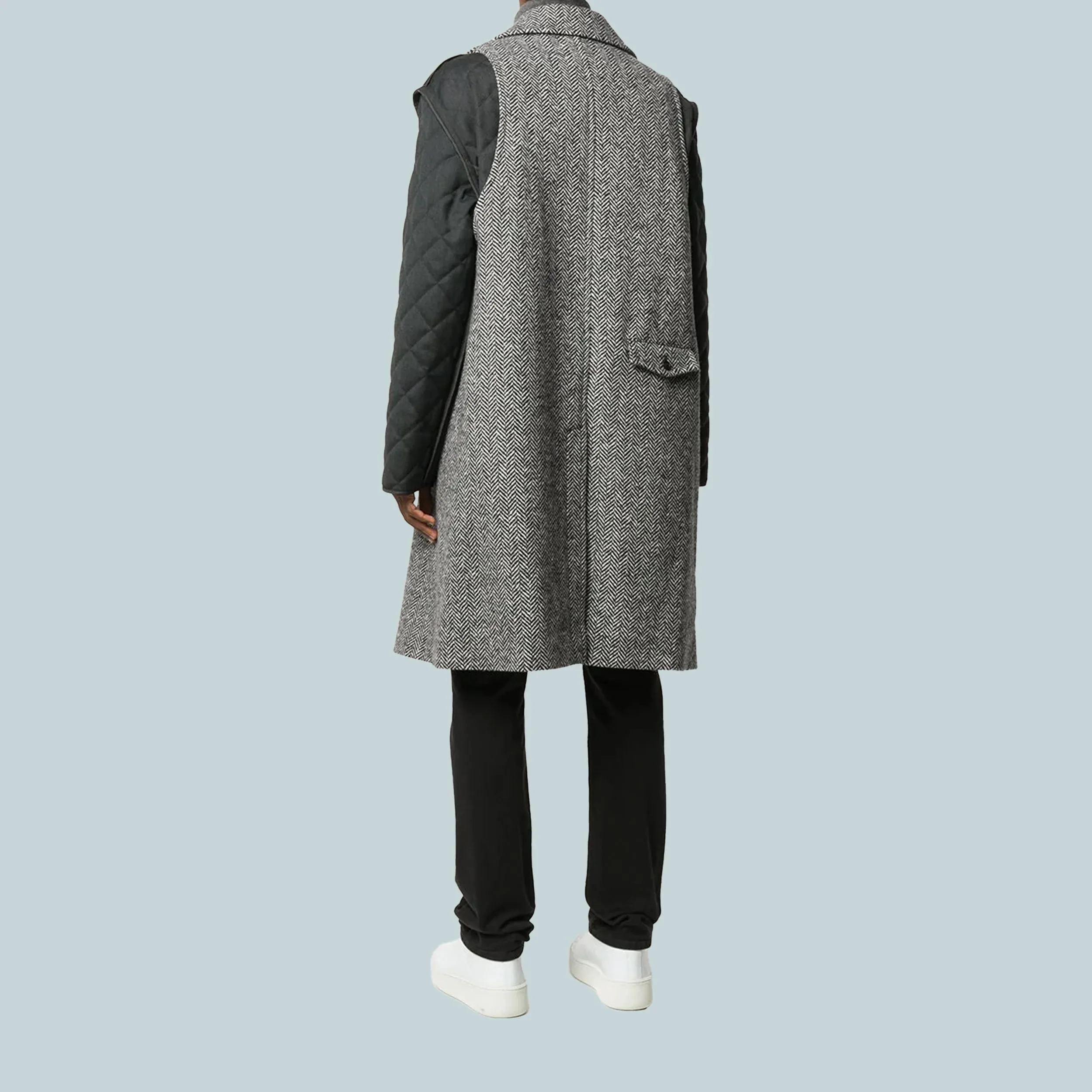 Herringbone wool coat