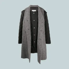 Herringbone wool coat