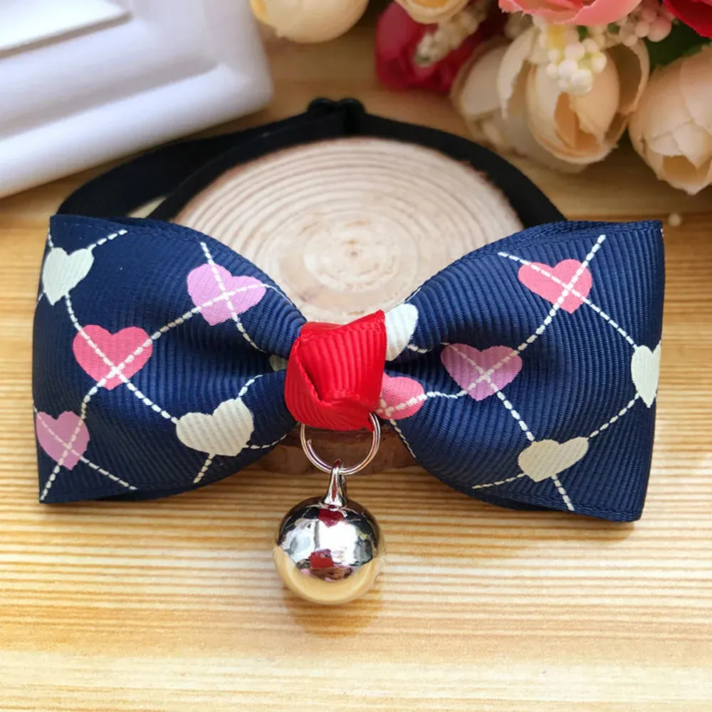 Hexagon and Heart Bowtie Breakaway Cat Collars