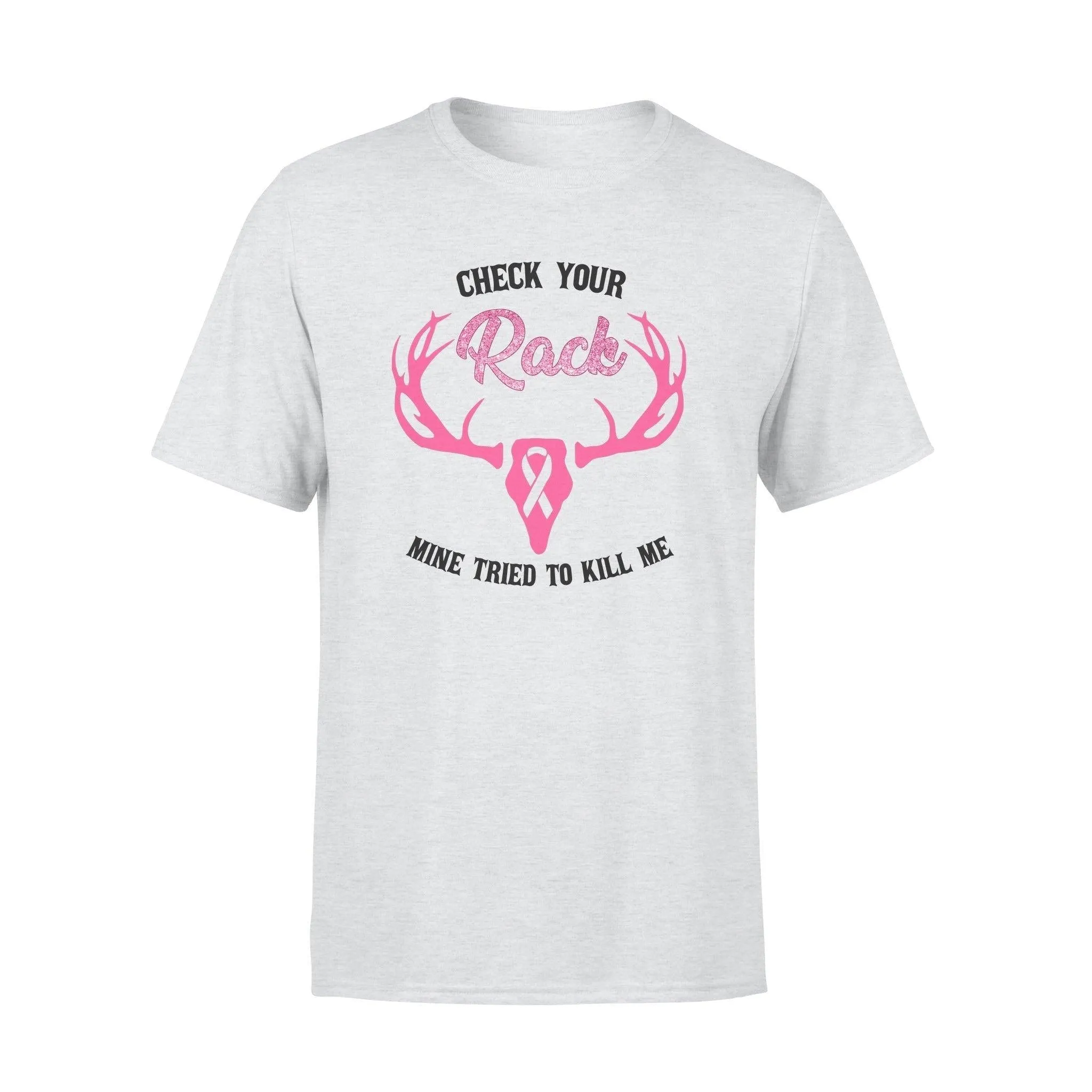 Hunting, Breast Cancer Check Your Rack - Standard T-shirt