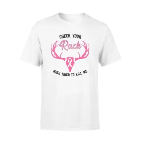 Hunting, Breast Cancer Check Your Rack - Standard T-shirt