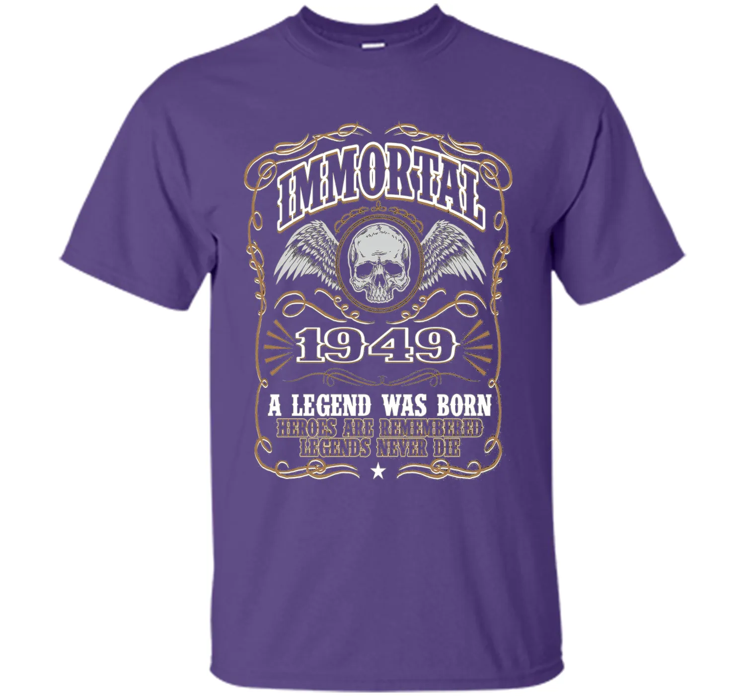 Immortal 1949 T-Shirt. 67th Birthday Gift For Men.