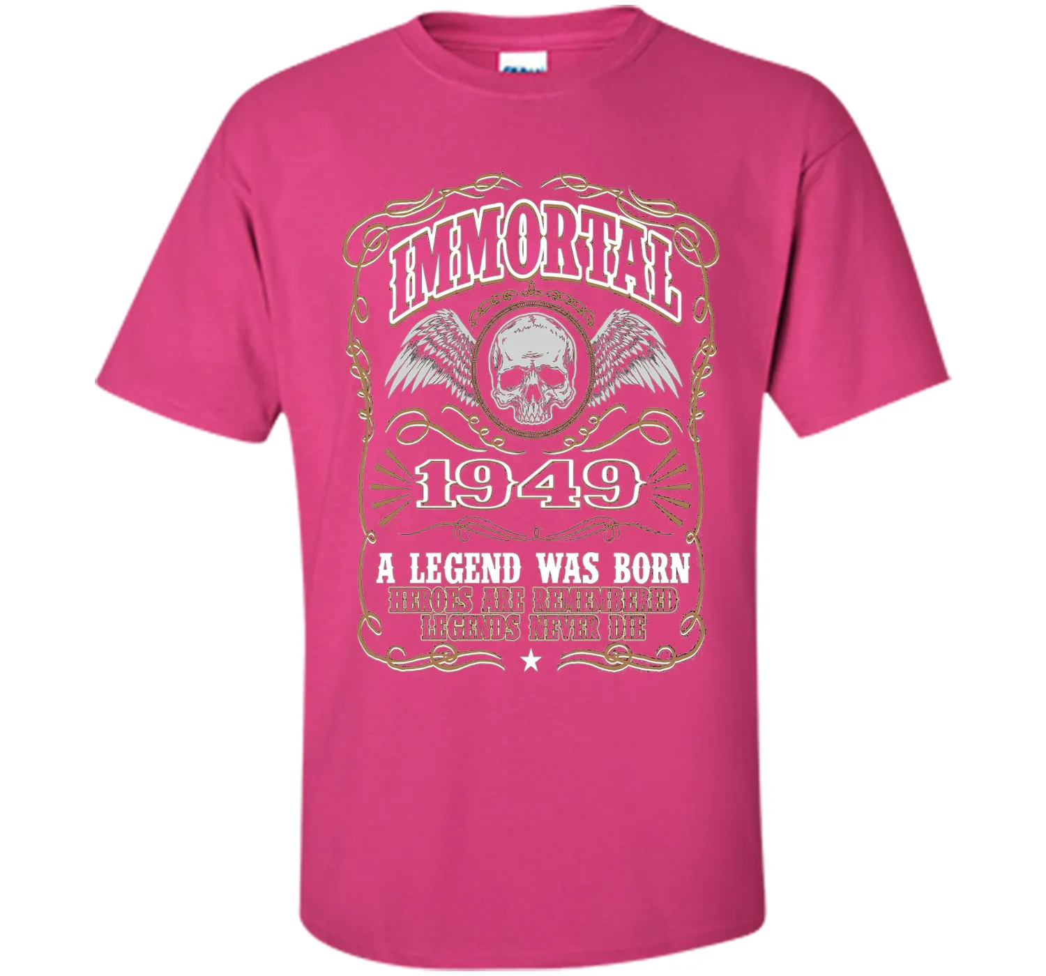 Immortal 1949 T-Shirt. 67th Birthday Gift For Men.
