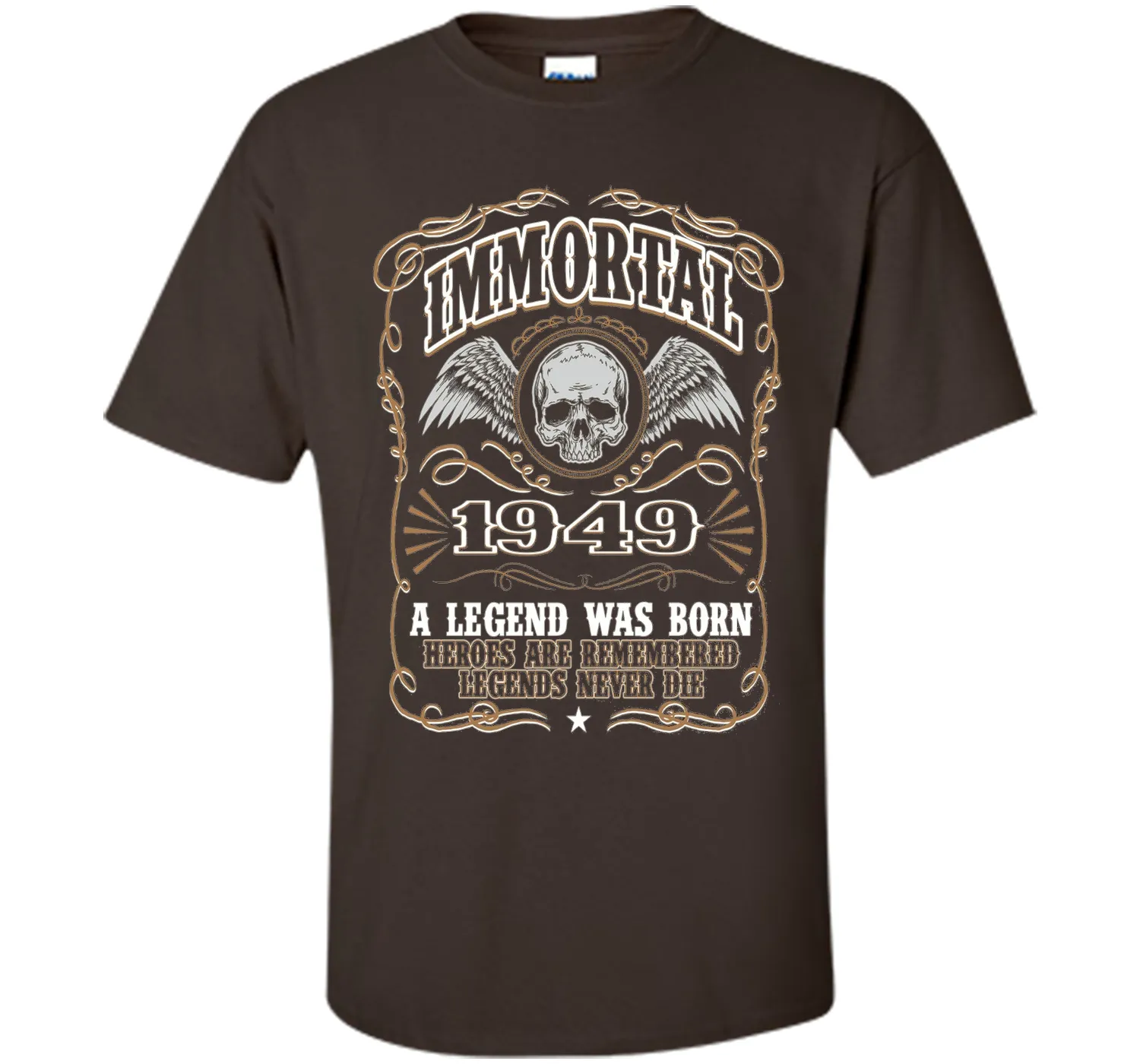 Immortal 1949 T-Shirt. 67th Birthday Gift For Men.