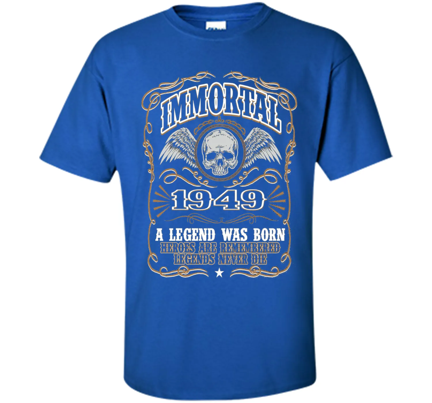 Immortal 1949 T-Shirt. 67th Birthday Gift For Men.