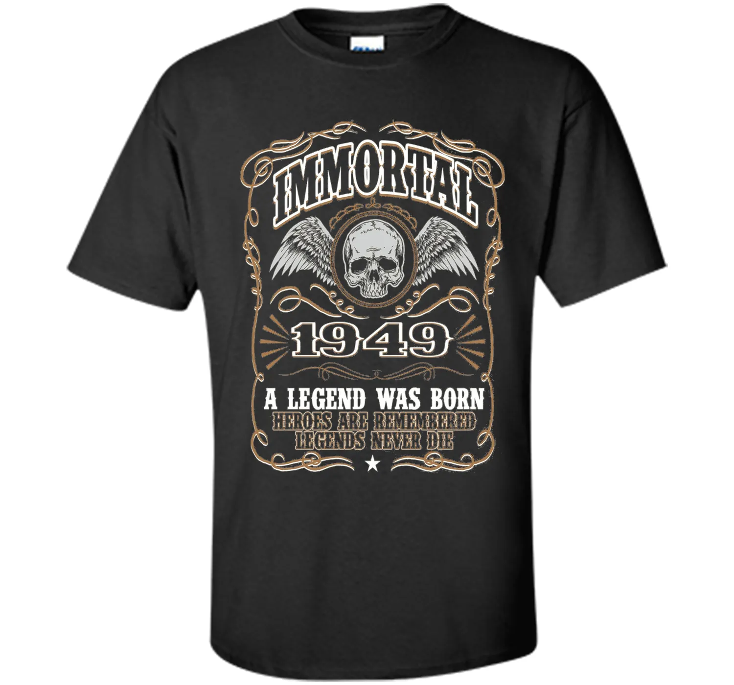 Immortal 1949 T-Shirt. 67th Birthday Gift For Men.