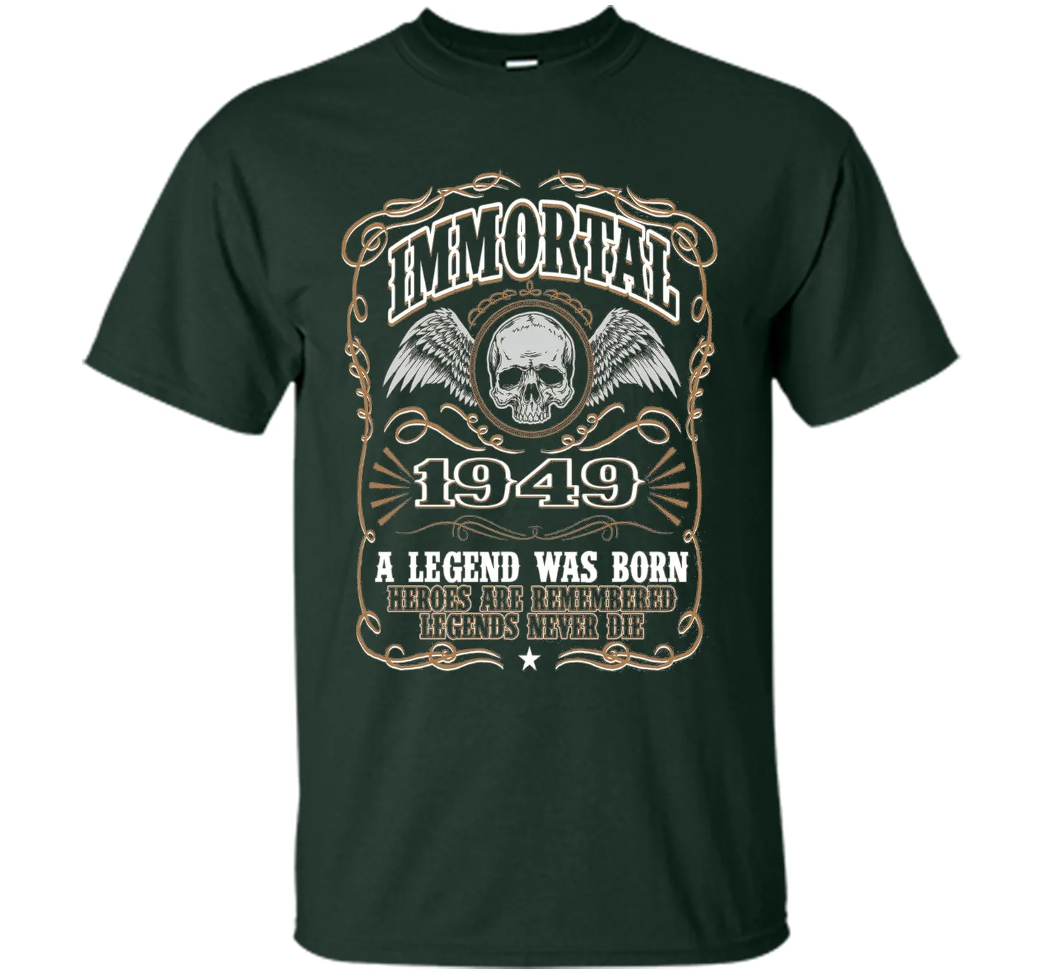 Immortal 1949 T-Shirt. 67th Birthday Gift For Men.