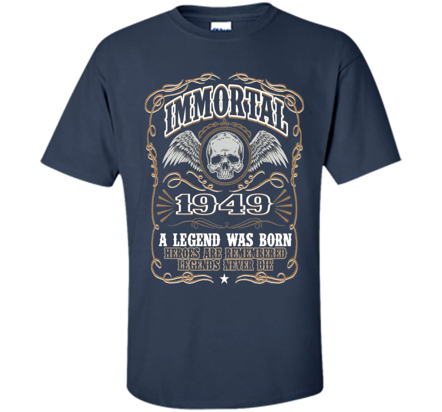 Immortal 1949 T-Shirt. 67th Birthday Gift For Men.