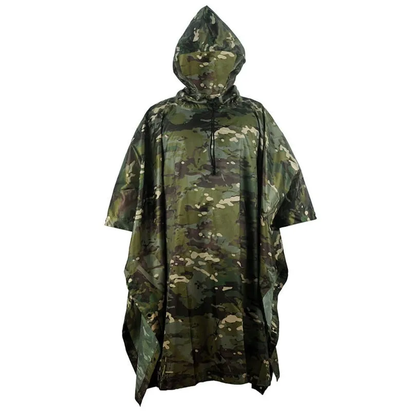 Impermeable Raincoat Poncho Outdoor Military Tactical Rainwear Camping Hiking Hunting