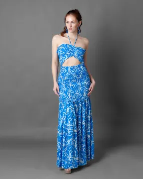 Jakarta Strapless Scrunch Maxi Dress