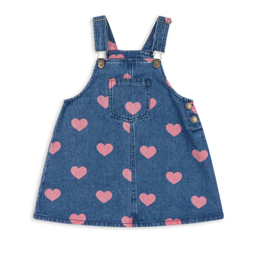 Jeans Overall Kleid "Magot Bon Coeur Pink"