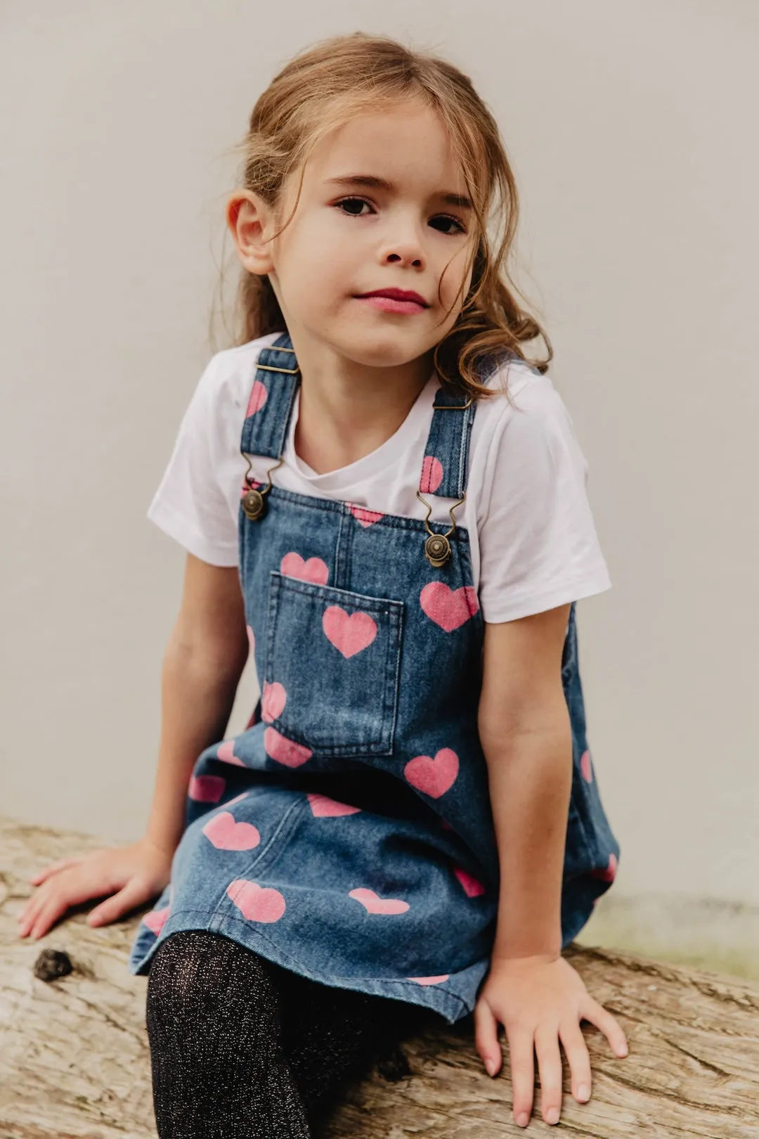 Jeans Overall Kleid "Magot Bon Coeur Pink"