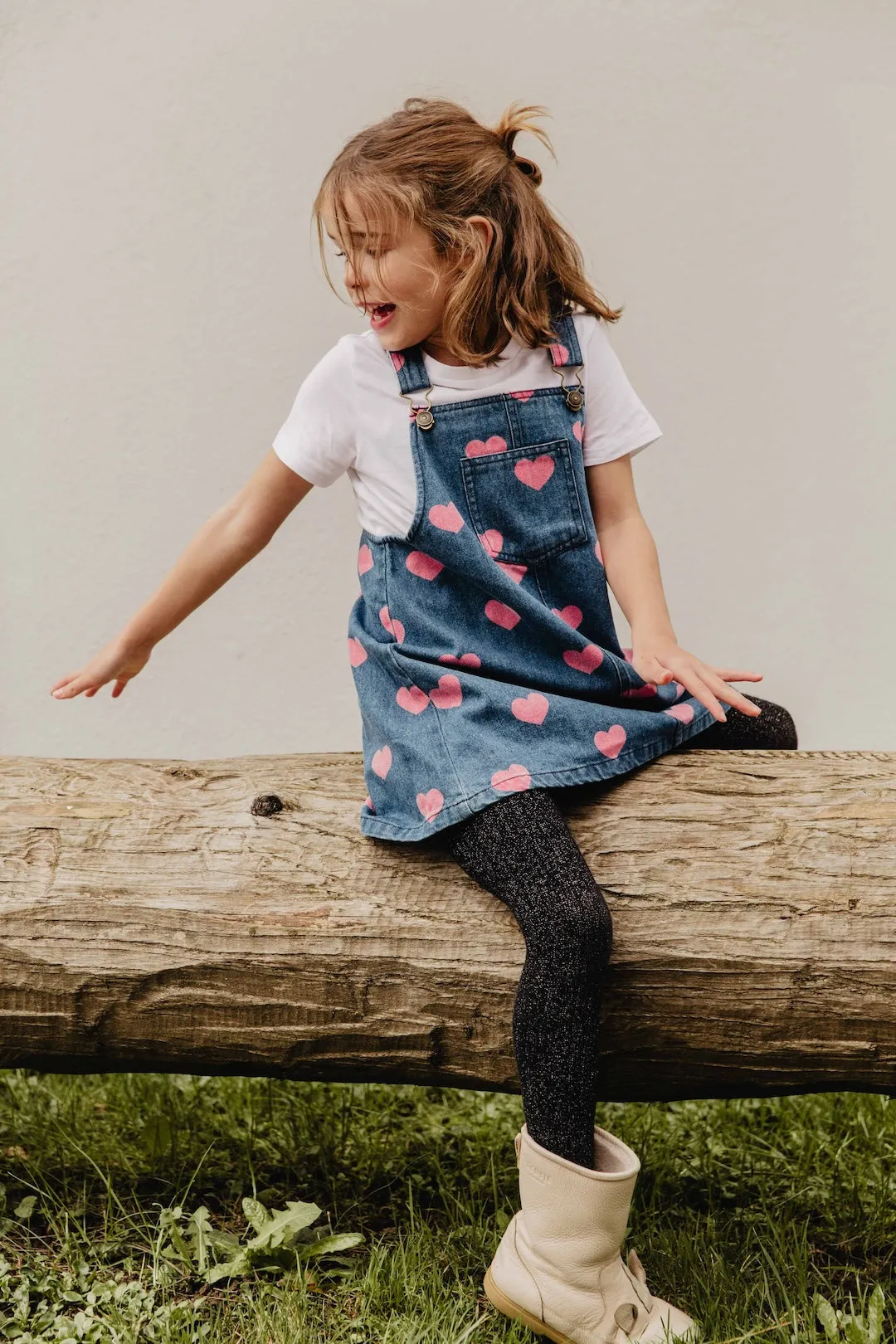 Jeans Overall Kleid "Magot Bon Coeur Pink"