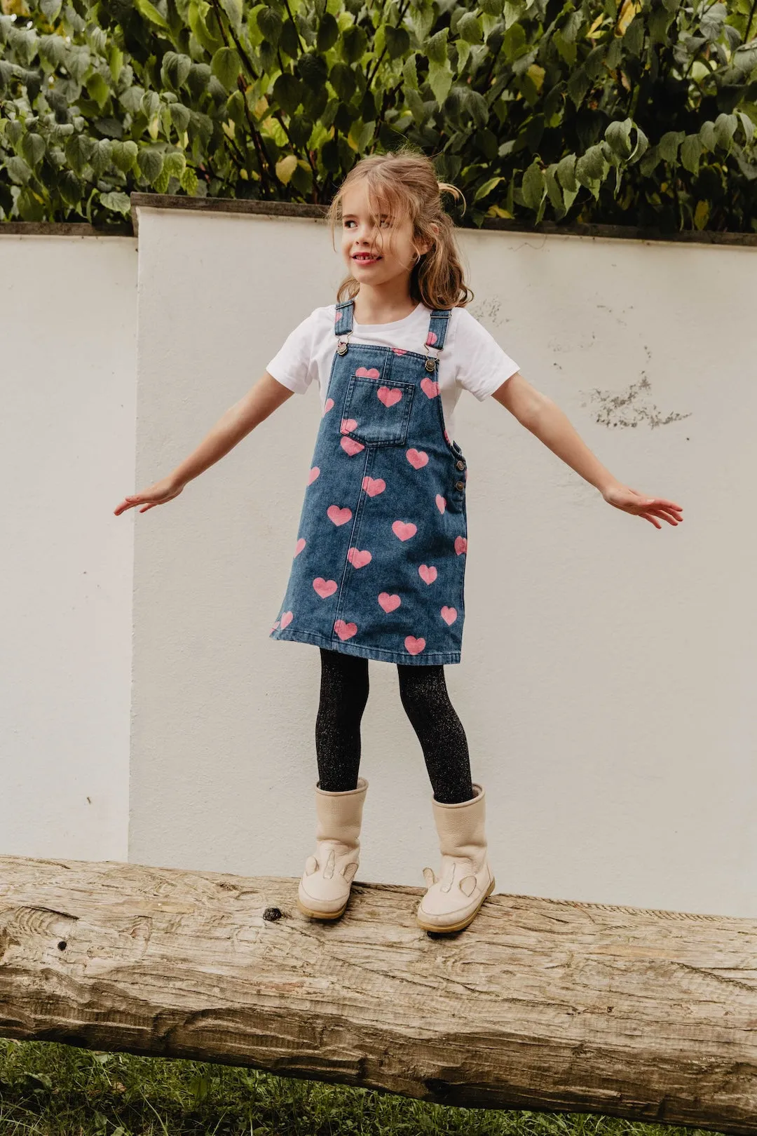 Jeans Overall Kleid "Magot Bon Coeur Pink"