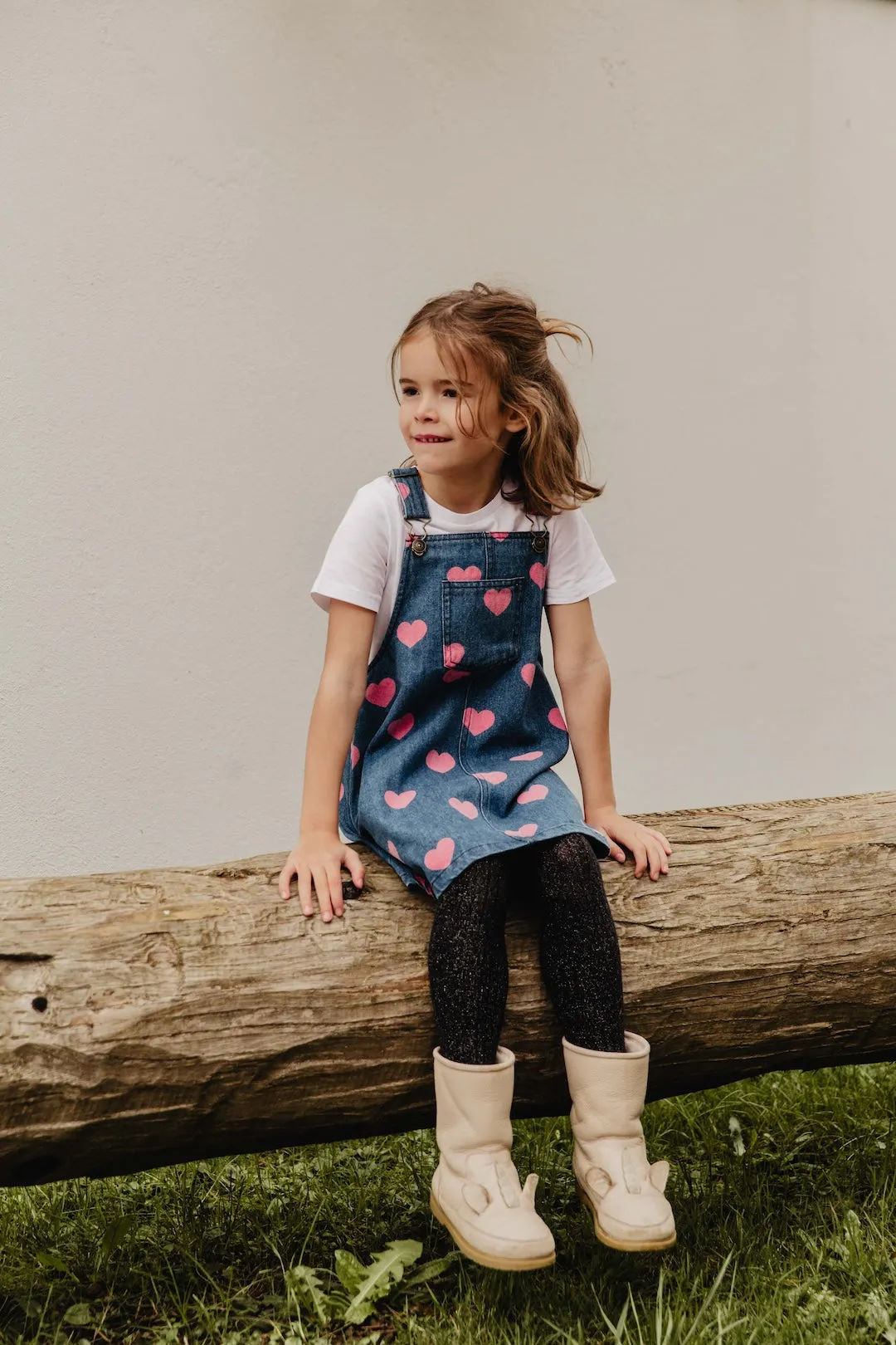 Jeans Overall Kleid "Magot Bon Coeur Pink"