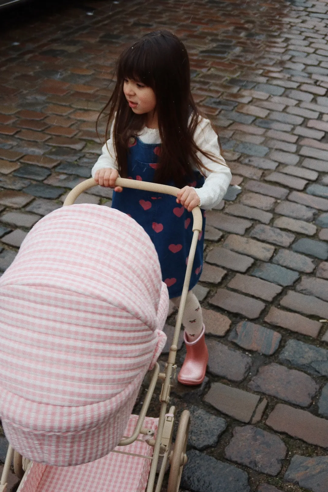 Jeans Overall Kleid "Magot Bon Coeur Pink"