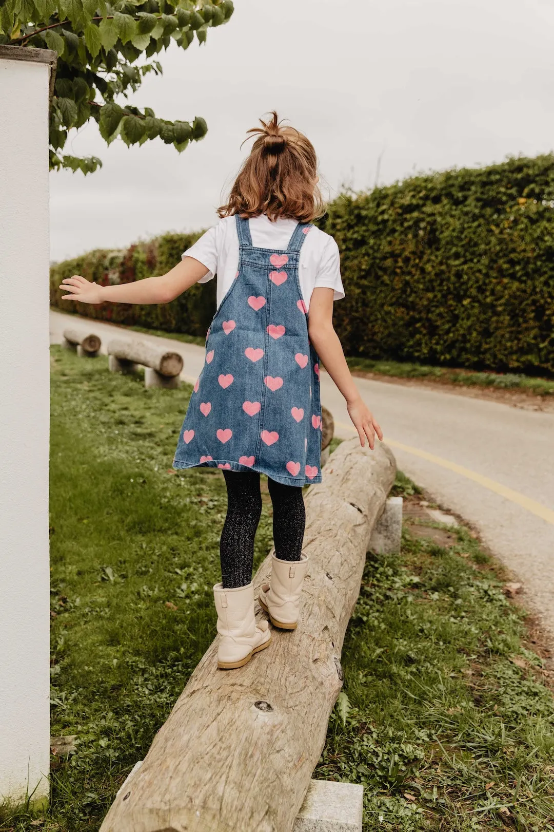 Jeans Overall Kleid "Magot Bon Coeur Pink"