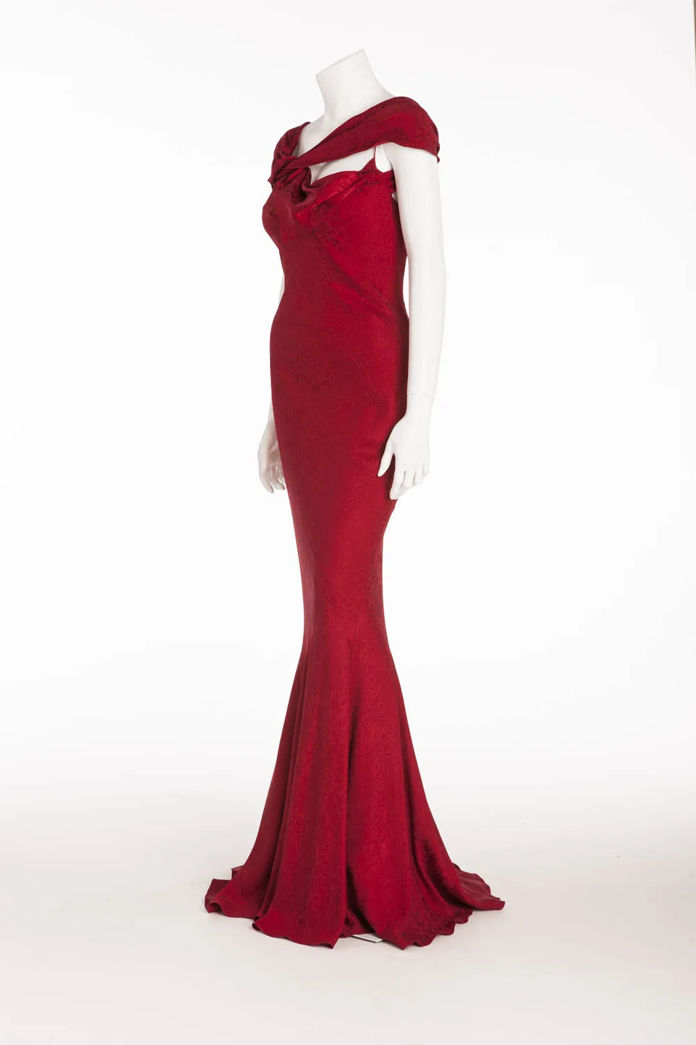 John Galliano - Burgundy Silk Dress - FR 38